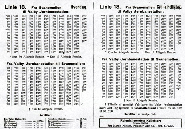 Sommerkøreplan 1929